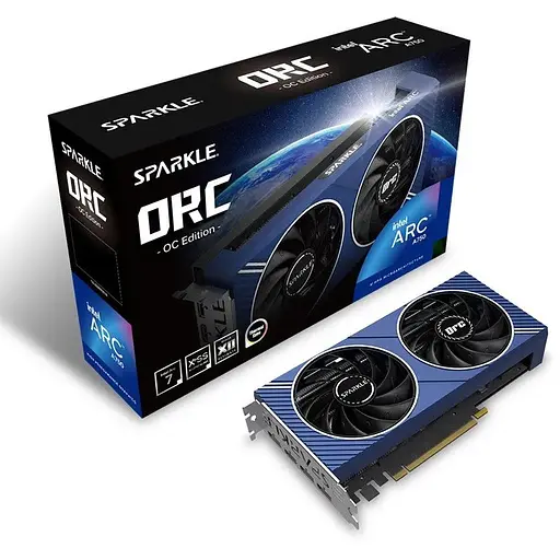 Відеокарта Arc A750, Sparkle, ORC OC, 8Gb GDDR6, 256-bit, HDMI/3xDP, 2200/16000 MHz, 2x8-pin (SA750C-8GOC) - фото 1