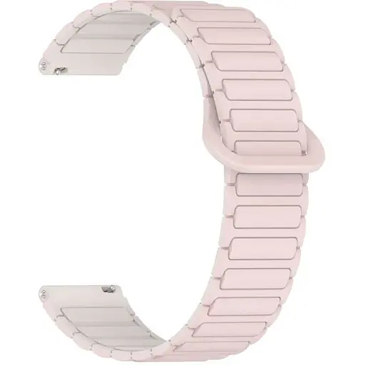 Ремешок DK CDK для Xiaomi Amazfit Active (A2211) 20mm Silicone Shaped Magnetic Band (018822) (pink / ivory)