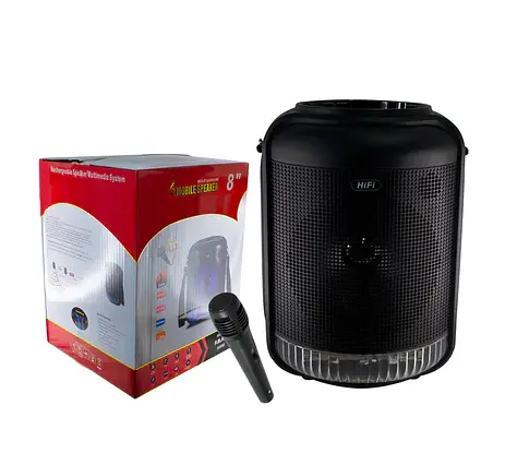 Акустична колонка RX-8101 Bluetooth з диско-світлом та мікрофоном - фото 3