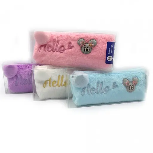 Пенал Hello, пушистый, 1 отделение, PVC (в ассортименте) - фото 2