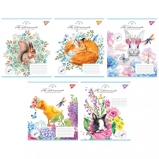 Тетради ученические 18 листов линия Yes Sunny spring, 25 шт. в упаковке