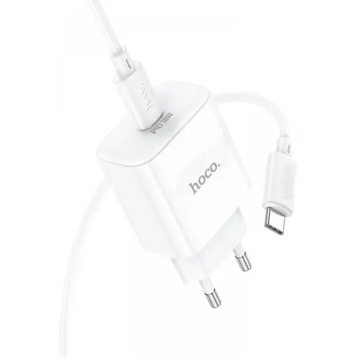 Комплект зарядного устройства Hoco C76A Pro 1Type-C PD/QC 30W PPS Type-C to Type-C White - фото 4