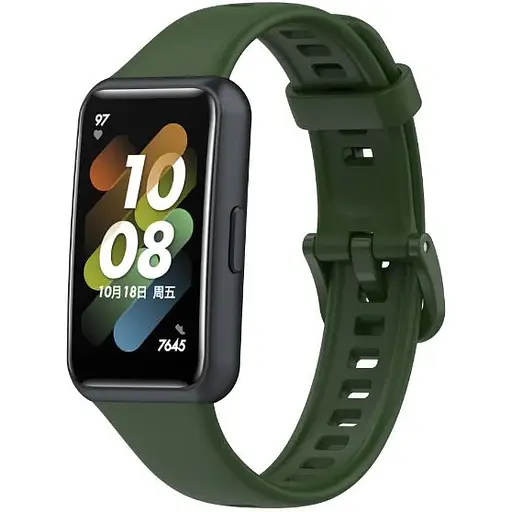 Ремінець DK для Huawei Band 7 Silicone Sport Band Classic (virid) - фото 2