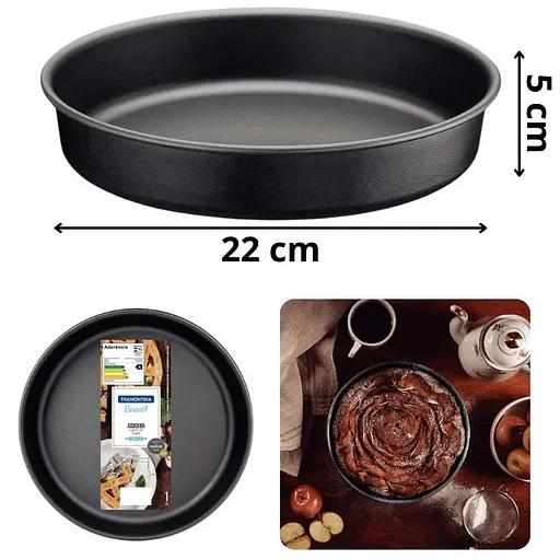Форма для випікання Tramontina Brasil кругла 22 см графіт (20057/022) - фото 6