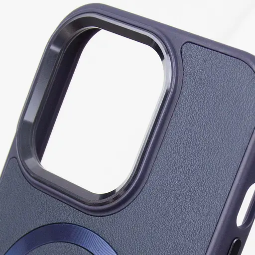 Шкіряний чохол Epik SnapCase with MagSafe для Apple iPhone 15 Pro Max 6.7 Dark Blue - фото 6