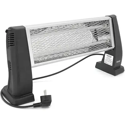 Інфрачервоний обігрівач Voltronic HOOK H-406 1000Вт, 2 режими 500/1000Вт, 550x250x120mm, Box