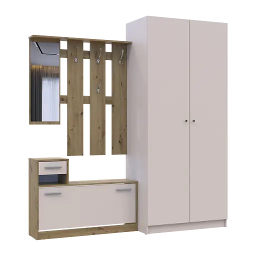 Передпокій Doros Alice та шафа Promo Дуб Евок/Кашемір 2 ДСП (42005160) - фото 6