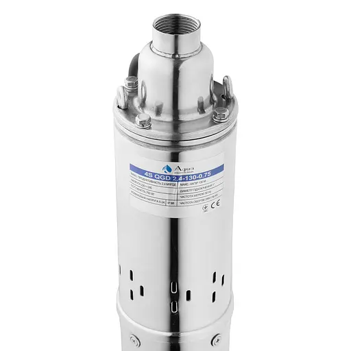 Насос глибинний шнековий Agua 4S QGD2,4-130-0,75 з вбудованим конденсатором (CV035074) - фото 3