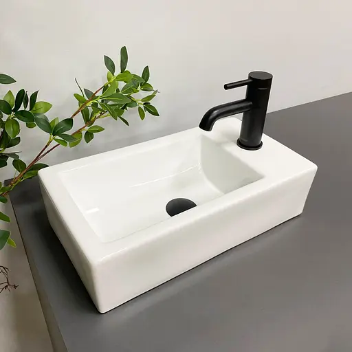 Умивальник VBI Lecce L white накладний підвісний VBI-015604, Білий - фото 5