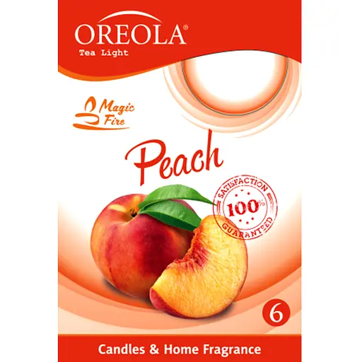 Свічка запахова Oreola Персик 6 шт.
