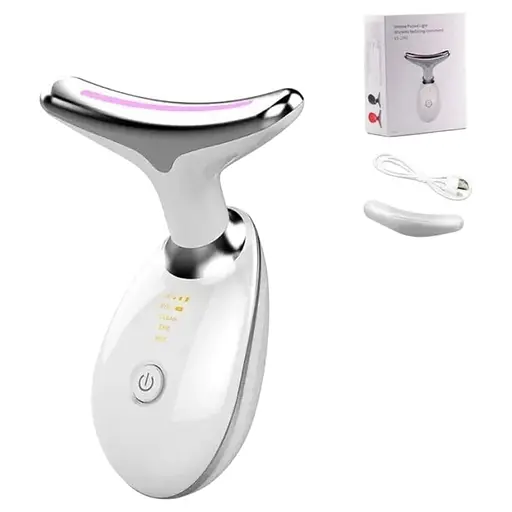 Массажер микротоковый светодиодный EMS для лица и шеи, ES-1081