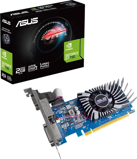 Видеокарта GeForce GT 730 2GB Asus BRK Evo DDR3 (GT730-2GD3-BRK-EVO) Б/У - фото 1