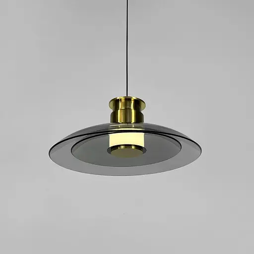 Світильник із подвійним графітовим плафоном Ø 30 см | Арт. AA458-300 GD+Grey | Line F - фото 3