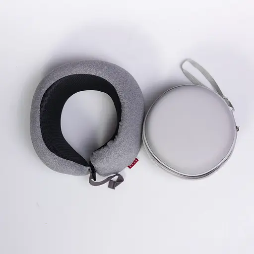 Подушка для шеи U-образная с кейсом для хранения светло-серый HP-56-18 - фото 4