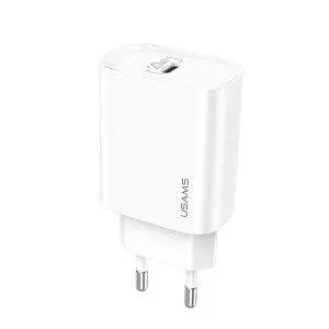 Зарядний пристрій швидкий Usams T39 Single Port US-CC131 1Type-C 20W білий - фото 2
