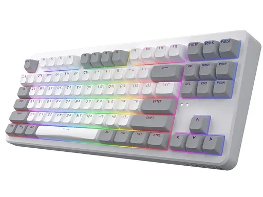Клавиатура игровая механическая HATOR HTK-851UA White Wireless Rockfall 3 TKL Mecha orange, QMK/VIA - фото 2