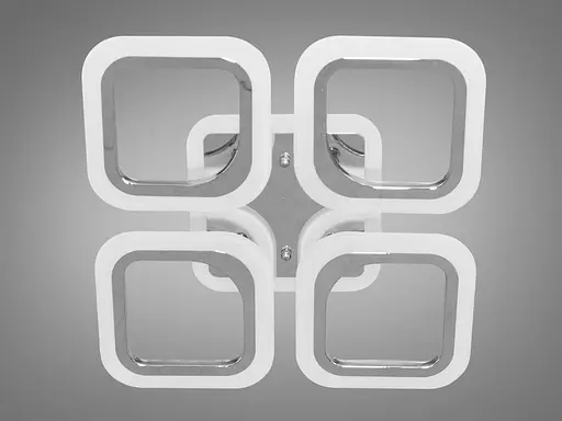 LED-люстра з димером і кольоровою підсвіткою, колір хром, 50W - фото 3