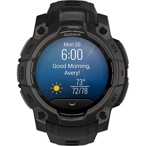 Смарт-часы Garmin Instinct 3 AMOLED 45mm Black with Black Band (010-02936-00) [125556] - фото 2
