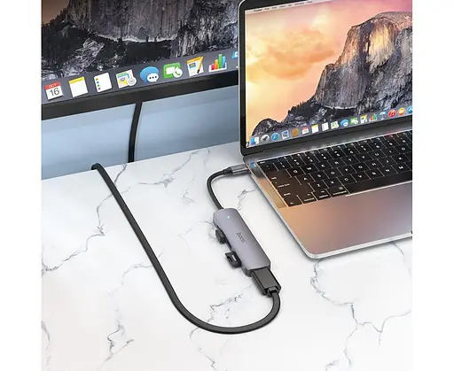 Перехідник хаб адаптер Hoco HB28 Multi-function 6-в-1 (адаптер Type-C — на 6 виходів) - фото 5