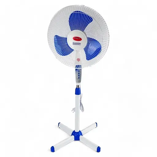 Підлоговий вентилятор Wimpex WX-1603R з пультом 100Вт 40см з регулюванням висоти Білий/Синій - фото 2