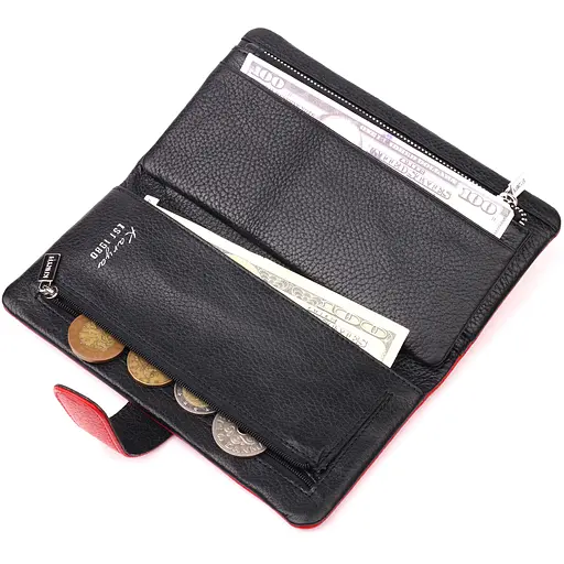 Женское кожаное портмоне KARYA 9.5х18.5х2 см acs0024047 - фото 5