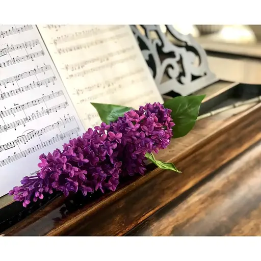 Сирень искусственная латексная Real Touch премиум качество 72 см фиолетовая - фото 4