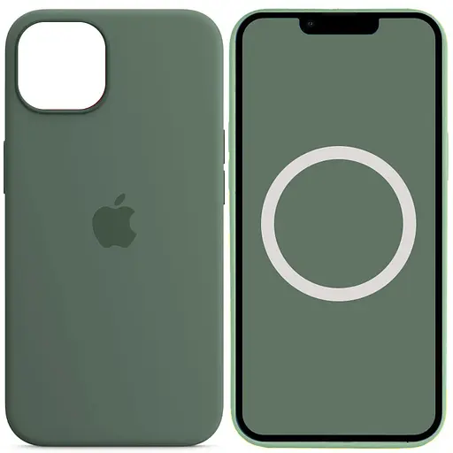 Чохол Epik Silicone case AAA with Magsafe and Animation для Apple iPhone 13, 6.1 Зелений/Eucalyptus