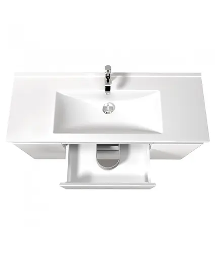 Тумба Мойдодир Сорренто 120-А з умивальником SU-120 Білий підвісна Білий - фото 6