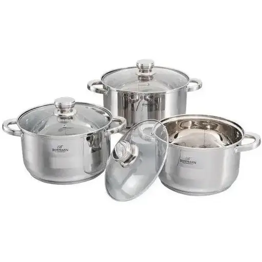 Набір каструль з кришками Bohmann BH-71241-06, 6 предметів - фото 1