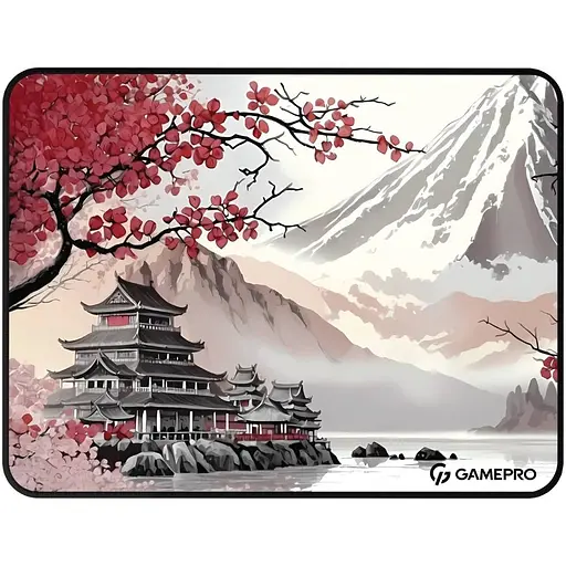 Коврик GamePro MP145JS серо-розовый 440x350х3 мм материал мультипандекс/резина поверхность "Speed/Control" - фото 1