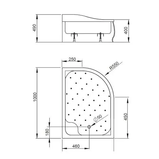 Душевой поддон Radaway Korfu E 100x80 4E81400-03R - фото 4