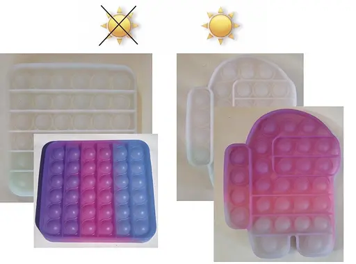 Сенсорна іграшка Pop it Антистрес хамелеон квадрат амонг ас among as - фото 2