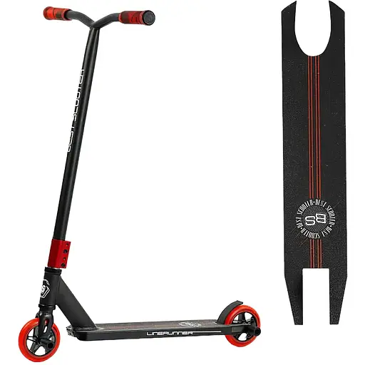 Самокат трюковий Best Scooter 82х50х10 см Чорно-червоний 000254812