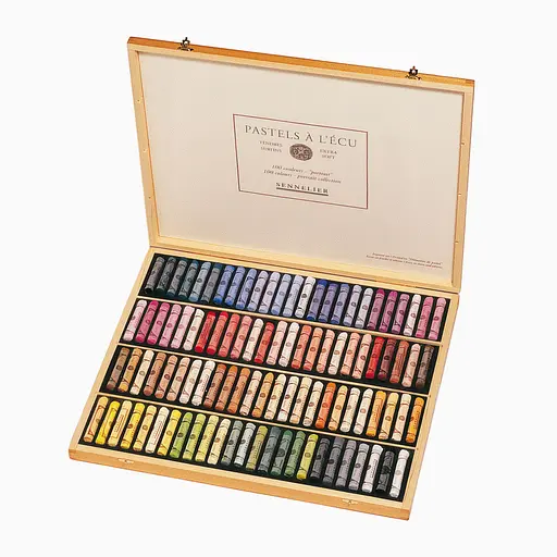 Подарочный набор сухой пастели Sennelier 100 цветов, дерево.