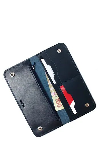 Кожаный портмоне Mark 2 синий - фото 2