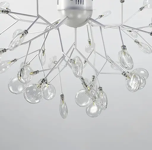 Стильна люстра з гілочками на 45 ламп в білому корпусі | Арт. H 686/45 C WT | Line F - фото 2