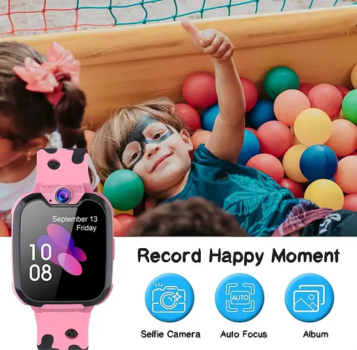 Детские умные часы для мальчиков и девочек, умные часы для детей с двусторонним вызовом SOS 16 игр HD камера - фото 4