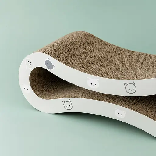 Дряпка Trixie для котів Хвиля Mimi з котячою м'ятою картон 48х16х22 см [CD] - фото 3