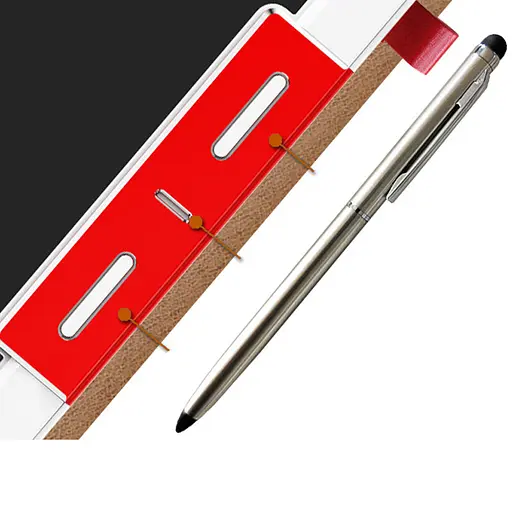 Планшет для малювання LCD color blocked 10,1 дюймів with leather case Brown / Dark Brown - фото 5