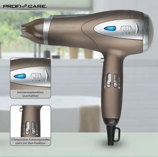 Фен Profi Care PC-HTD 3047 Brown з іонізацією - фото 5