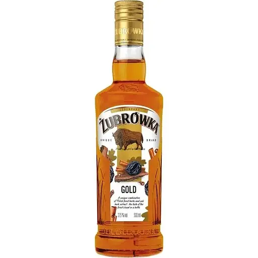 Алкогольный напиток Zubrowka Zlota 37.5% 0.5 л (596153)