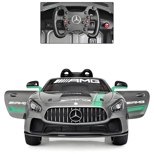 Електромобіль дитячий Bambi M 4050EBLRS-11 з м’якими колесами та ременем безпеки - фото 4
