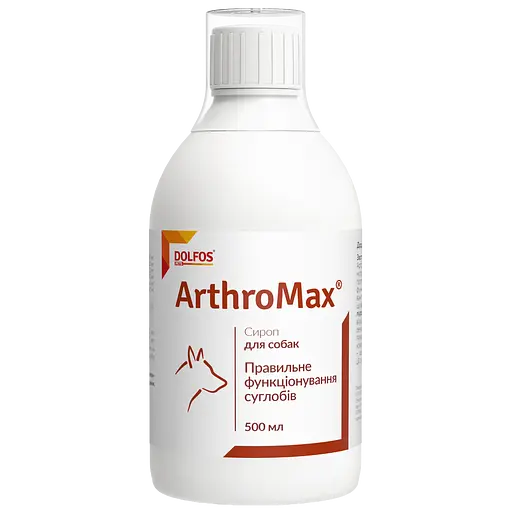 Вітамінно-мінеральна добавка Dolfos ArthroMax Dogs & Cats для правильного функціонування суглобів 500 мл