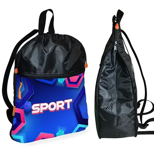 Рюкзак-мішок для взуття, спортивної форми Sport дитяча сумка для змінки з розширювачем (01416)