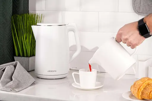 Ardesto Электрочайник EKL-X50 1.5 л 2200 Вт двойные стенки Strix контроль белый - фото 6