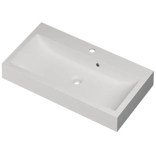 Раковина матовая накладная Amidicon Laguna 80 800x430 из литого камня LAGUNA_80_MAT, Белый матовый - фото 2