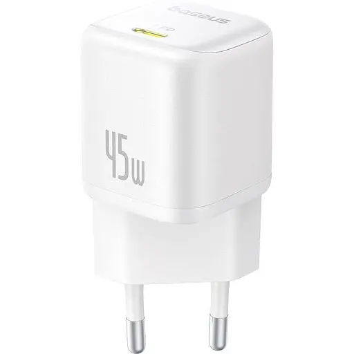 Сетевое зарядное устройство Baseus PicoGo GaN USB-C 45W Moon White (P10176800213-00) [146301]
