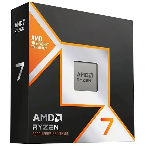 Процесор AMD AM4 Ryzen 7 9800X3D Box 8x4.7 ГГцTurbo Boost 5.2 ГГц Radeon Graphics L3 96Мб Zen 5 розблокований множник система охолодження - фото 1