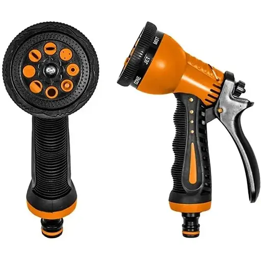 Пистолет Bradas для полива латунь-цинк ZEBRA 7 режимов BLACK LINE ECO-7203 - фото 1