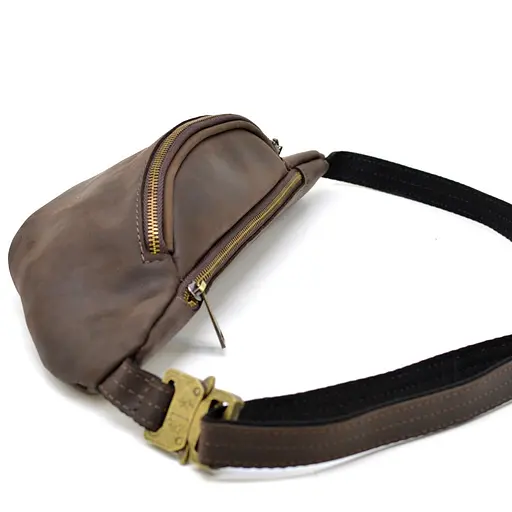 Жіноча шкіряна сумка-бананка Tarwa 33х11.5х8 см sum0026350 - фото 5